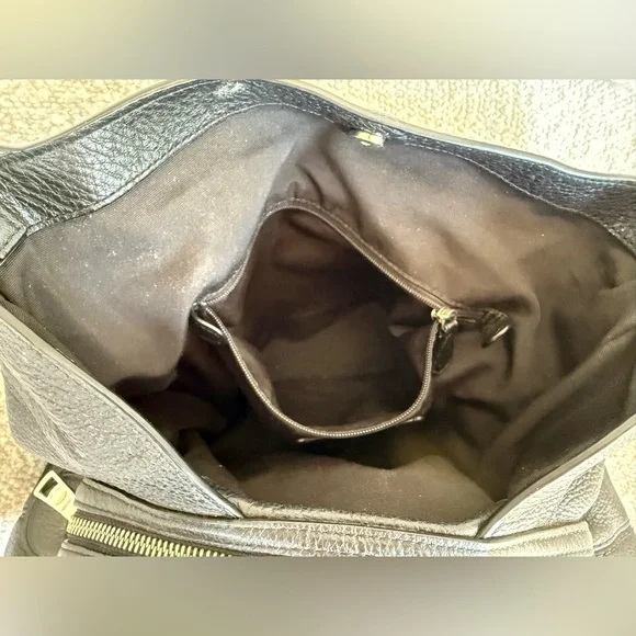 Coach Black Leather Shoulder Bag with Silver Hardware - Picture 8 of 12